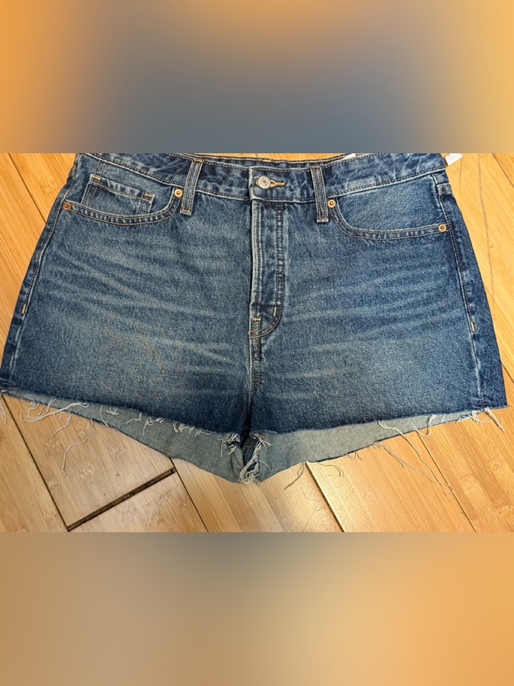 OLD NAVY Women's High-Rise Blue Denim Cutoff Shorts